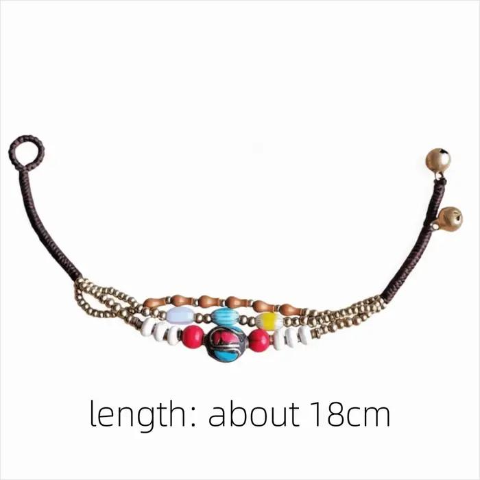 Bracelet tressé tissé à la main de style tibétain ancien