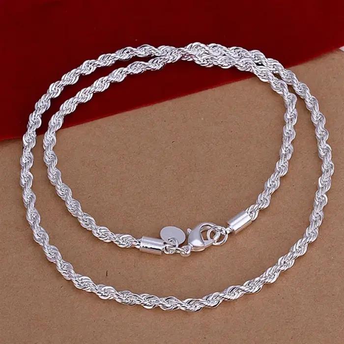Ensemble de bijoux plaqués argent pour femmes et hommes
