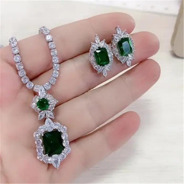 Ensemble de bijoux en argent regardé S925 pour femme