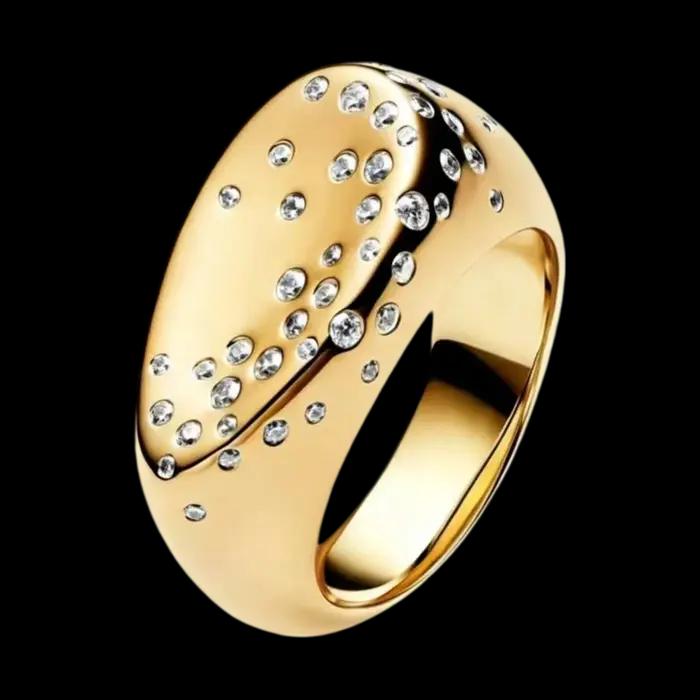 Nouvelle Bague Vague de Mer en Argent S925 avec Diamants