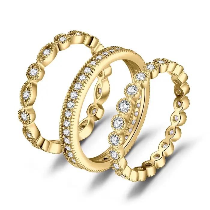 LARANCE JewelryPalace boucles d'oreilles en pierres précieuses pendentif bague en argent Sterling 925 plaqué or Rose jaune 14 carats bijoux pour femmes