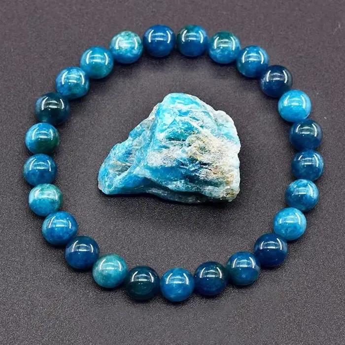 Bracelet en perles de pierre naturelle exquise pour femmes et hommes