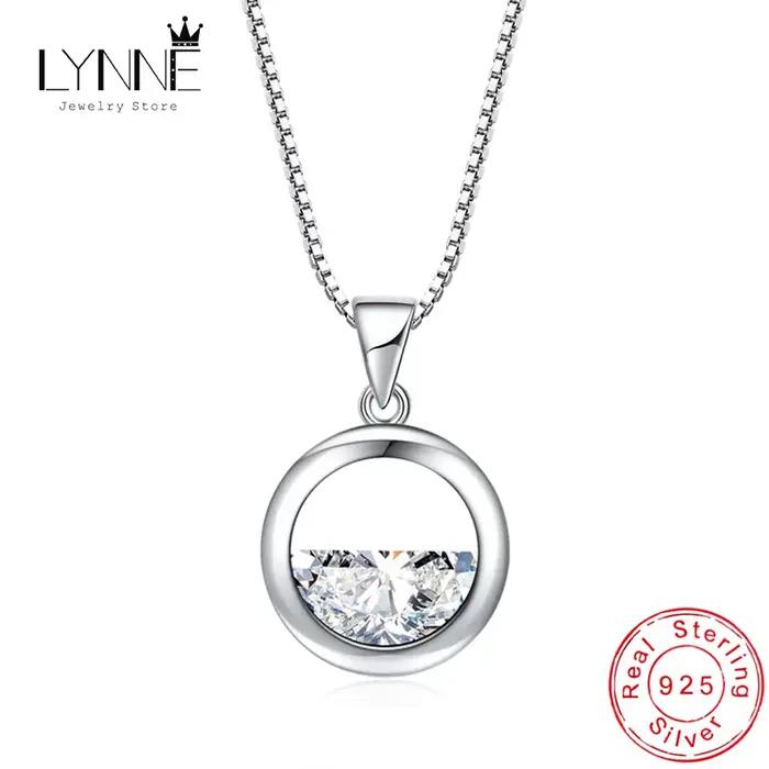 Colliers avec pendentif rond en cristal demi-cercle pour femmes