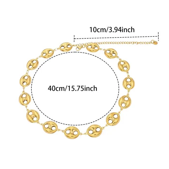 Collier chaîne à breloques grain de café acier inoxydable 316L femme élégant cadeau occasion spéciale