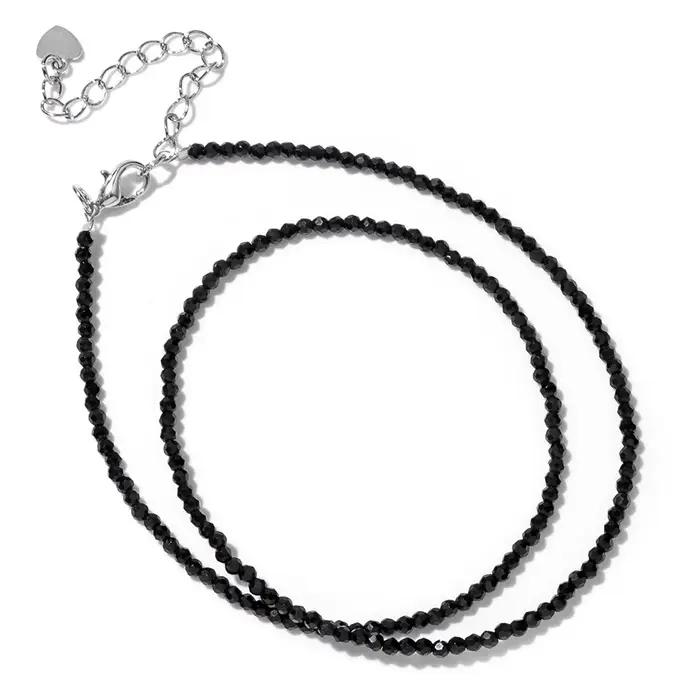 Collier de perles à facettes en pierre naturelle de 2mm, pierre de lune lapis lazuli Malachite, chaînes de perles simples à la mode pour hommes et femmes, bijoux cadeaux