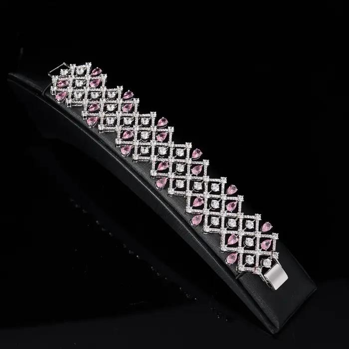 Bracelet multicouche fait à la main pour femme, M00001B, bracelet, cubique, cone, contre-indiqué, bi