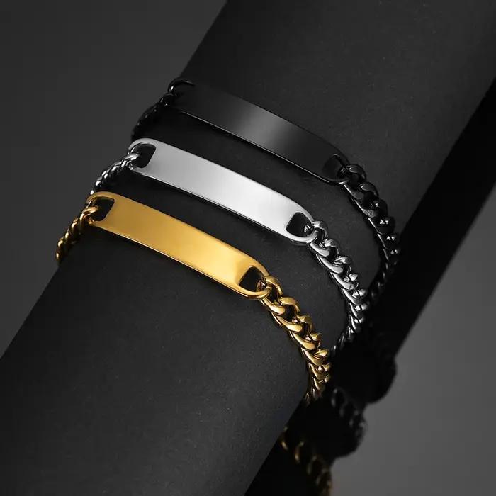 Nextvance nouveau nom personnalisé Bracelets en acier inoxydable graver Date Bracelet