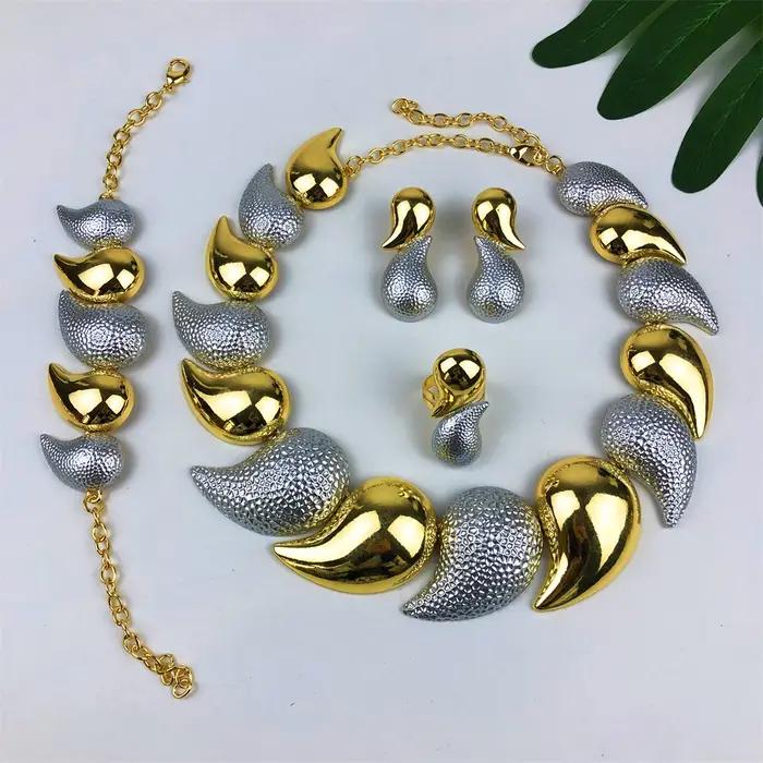 TITI ensemble de bijoux de luxe pour femmes de haute qualité plaqué or 18 carats bijoux de dubaï col