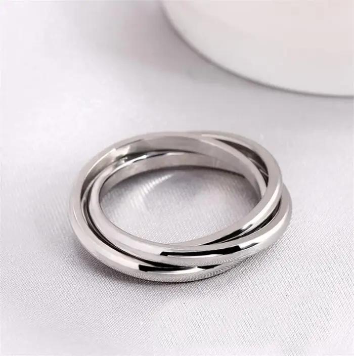 Anneaux de couple anti-stress en acier inoxydable pour homme et femme, idéaux pour les occasions spéciales et le quotidien, avec fonction de relaxation et tracker de fitness
