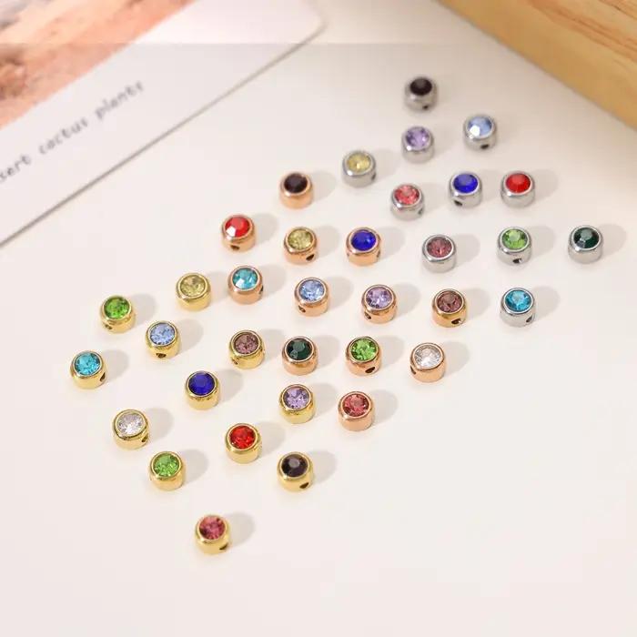 Breloques en acier inoxydable plaqué or rose Carlidana pour bijoux à bricoler soi-même alphabet dates chiffres occassions spéciales quotidiennes partys mariages