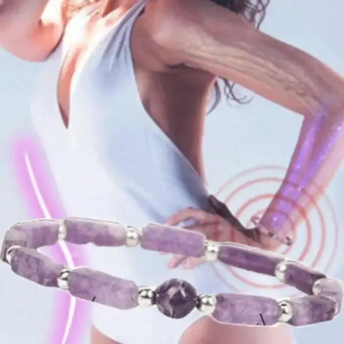 Bracelet amincissant en améthyste naturelle pour femmes