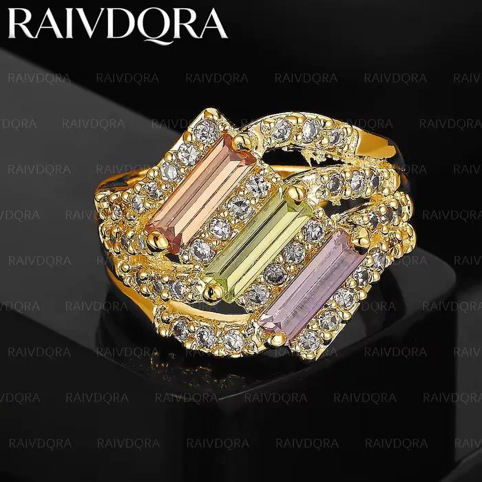 Bague fine en zircone plaquée or 18 carats, 8 tailles, pour femmes, bijoux à la mode, accessoires de