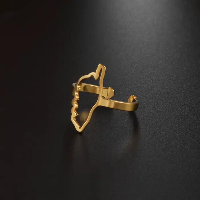 Bague stylisée Corse pour femme, en acier inoxydable, bijoux ethniques La Corse France Corse, 1 pièce # 544062