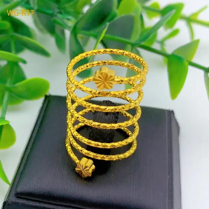 Bague à fleurs en spirale de dubaï pour femmes brésiliennes