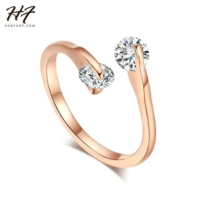 Bagues de mariage en cristal Zircon pour femmes