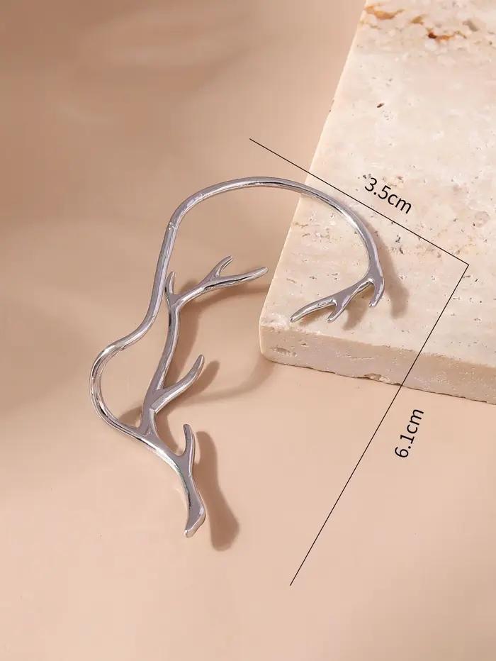 1 boucle d'oreille en forme de cerf à motif géométrique avec crochets pour les oreilles