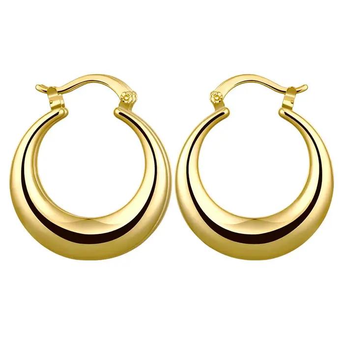 Boucles d'oreilles couleur or Rose pour femmes, bijoux plaqués argent, tendance, vente en gros, 3 co