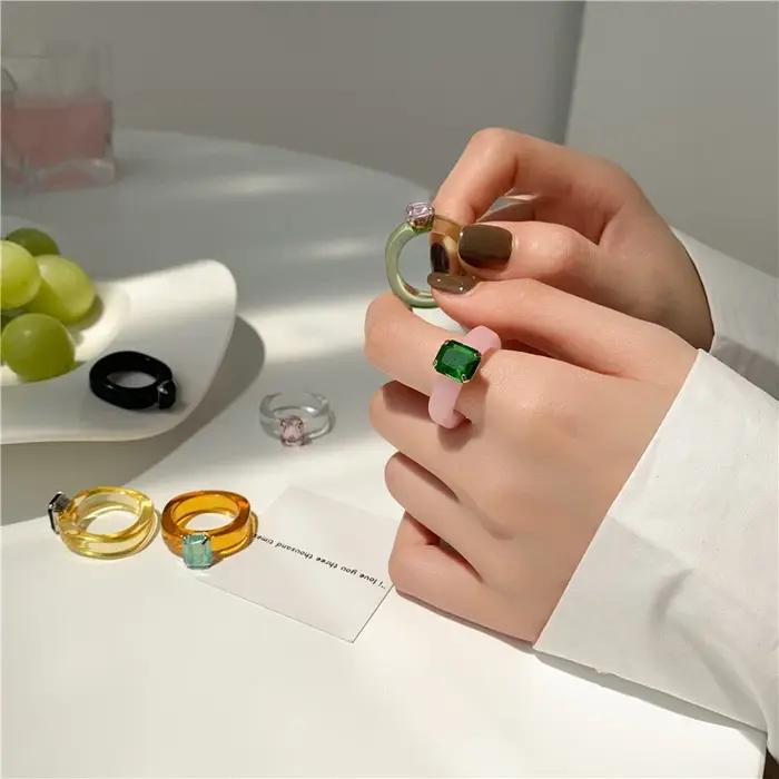 Bague de Luxe Géométrique Irrégulière pour Femme