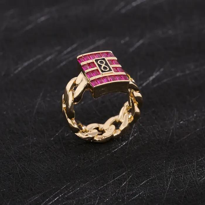Bague Monaco plaquée or 14 carats