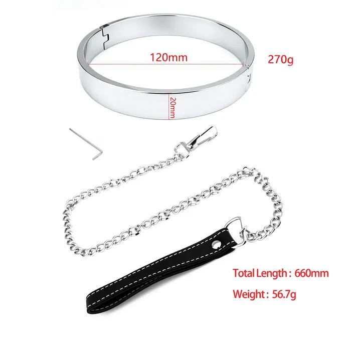 Collier BDSM en métal, collier de bondage pour esclave, 2 tailles, collier de cou pour jeu de rôle sexuel, collier pour femme, jouets de bondage BDSM.