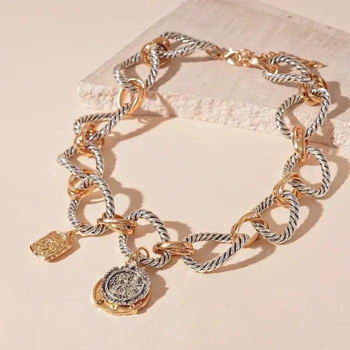 ZAA collier pour femmes exagéré lourd pièce pendentif