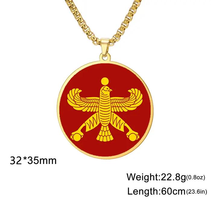 Collier HIPEE Shahbaz Eagle, bijoux historiques persans anciens pour hommes et femmes