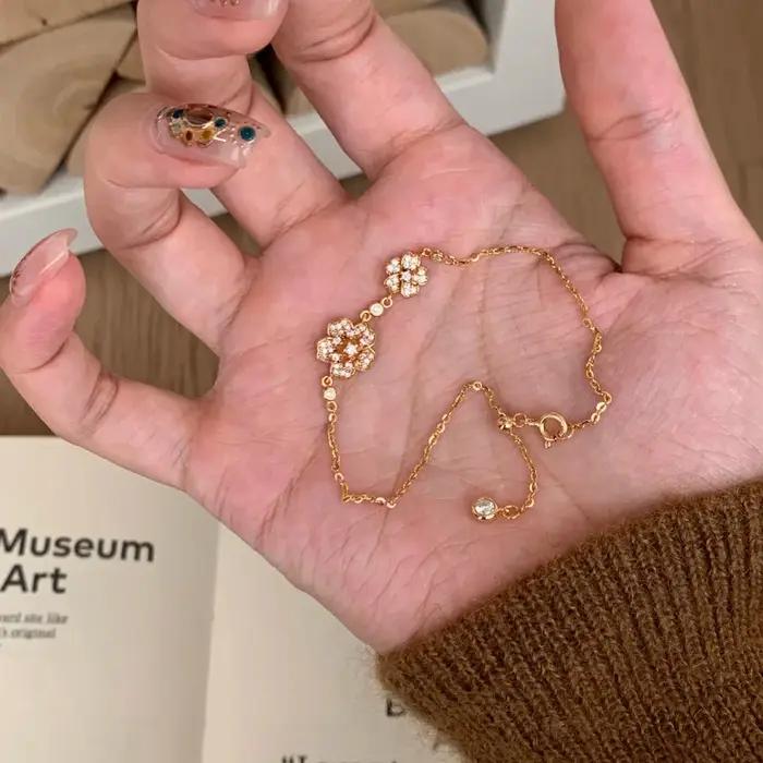 Foyimagination-Ensembles de bijoux de conception de fleurs rétro français pour femmes, colliers de l