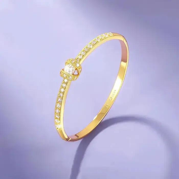 Bracelet en or AU999 certifié NGTC pour femmes occassions d'engagement et cadeaux romantiques