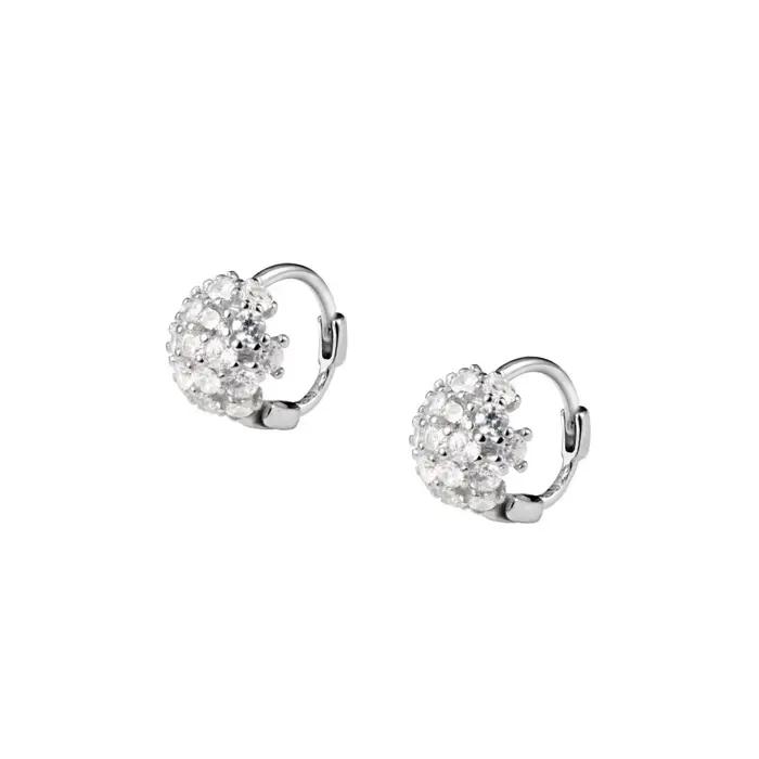 Boucles d'oreilles en argent sterling 925 pour femme avec zirconium blanc élégantes et personnalisables pour occasions spéciales et cadeaux de prestige