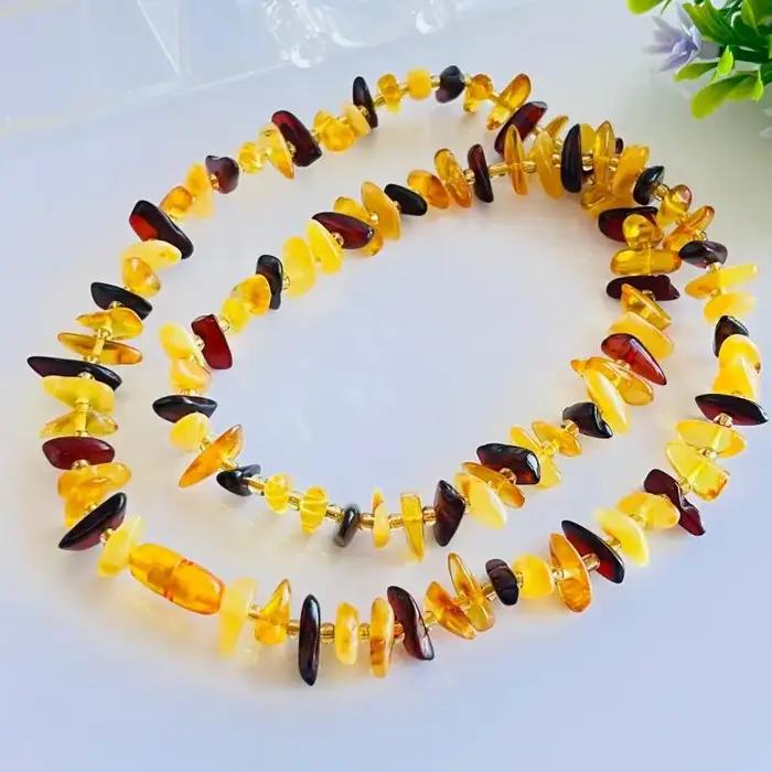 Collier ras du cou en ambre naturel pour femmes, bijoux fins, pierres précieuses de guérison authent