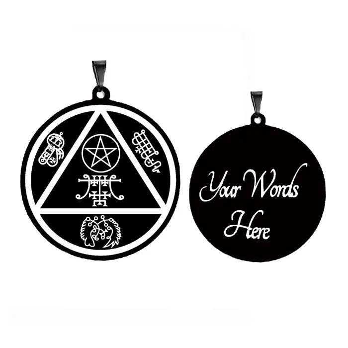 Collier Talisman d'Argent pour Abondance Homme Occasions Spéciales Acier Inoxydable Prospérité Élégant Pendentif Occasions Spéciales