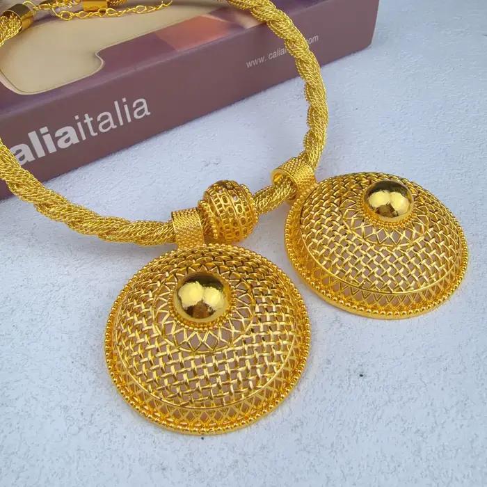 Ensemble de bijoux plaqué or 24 carats brésilien