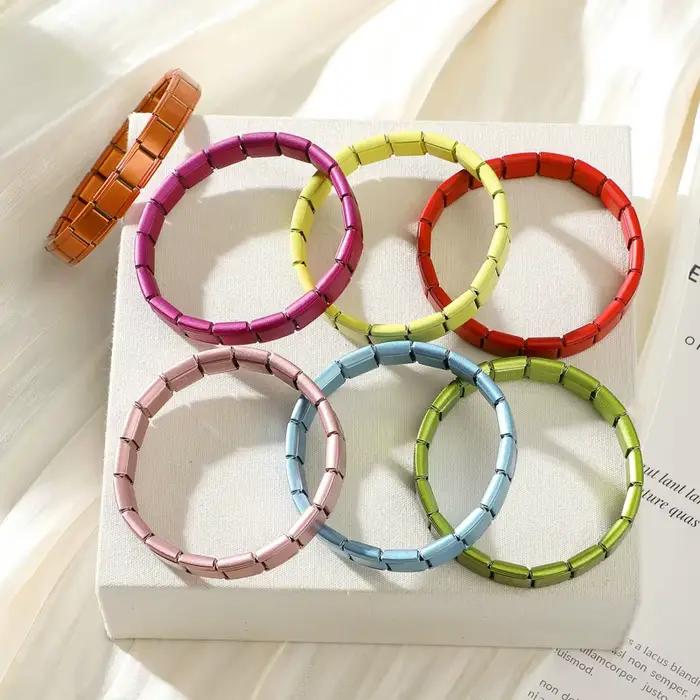 Bracelet à breloques italien pour femmes classique en acier inoxydable modules assemblés polyvalents pour différentes occasions spéciales
