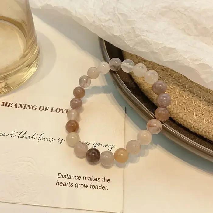 Bracelet en jade naturel design unique rétro minimaliste cadeau homme occassions spéciales