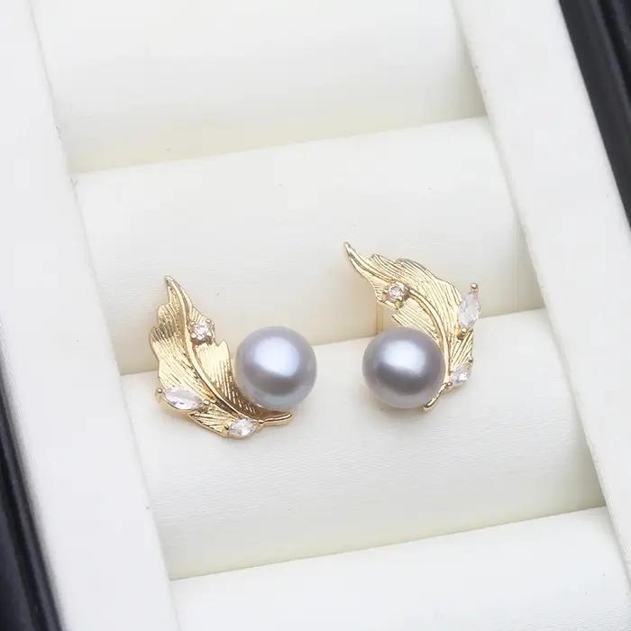 Boucles d'oreilles en perles naturelles d'eau douce style Bohème pour femmes occasions spéciales fiançailles