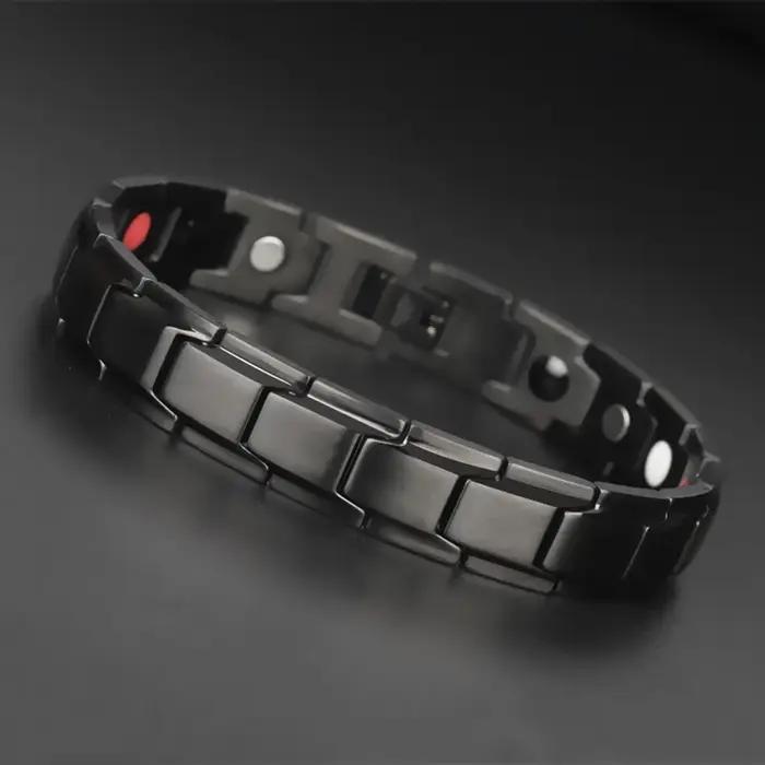 Offre spéciale de luxe mode santé énergie Bracelet hommes en acier inoxydable Bio magnétique Anti-fa