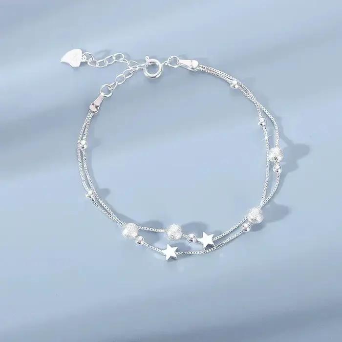 Bracelets de belles perles en argent Sterling 925 pour femmes
