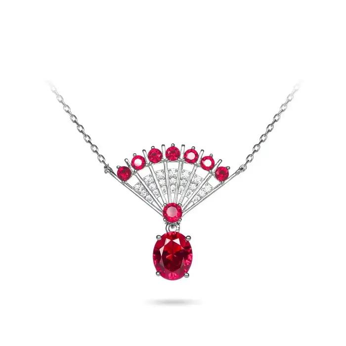 Foydjew – ensemble de bijoux de luxe en corindon rouge artificiel de haute qualité pour femmes, bouc