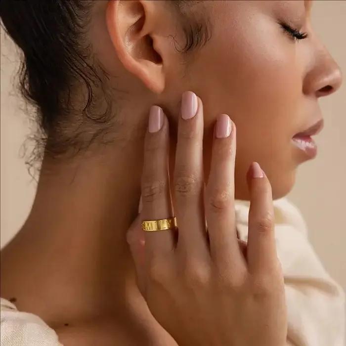 Bague personnalisée en acier inoxydable 304 premium pour homme et femme, alliance de mariage, bagues de fiançailles, bagues de couple, bagues de promesse, bagues de date, bagues de travail, bagues de voyage, bagues pour célébrations, bagues pour anniversaires, bagues pour fêtes