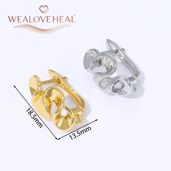 Fil d'oreille à levier en laiton plaqué or 18 carats