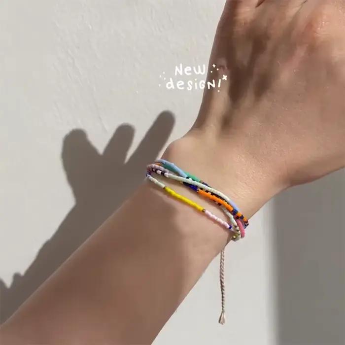 KKBEAD Bracelet de perles Miyuki fait à la main pour femmes empilable multicouche Boho réglable bijoux cadeau pour ses Pulseras Mujer