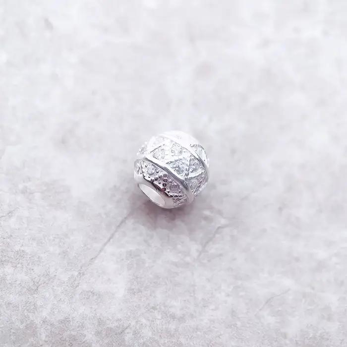Breloque en forme de bille Zig Zag pour femmes