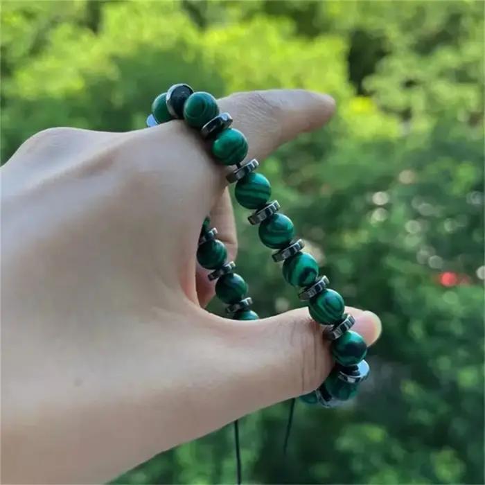 Bracelet en Malachite à la mode