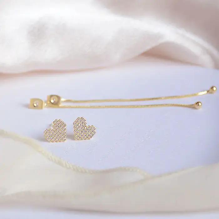 Boucles d'oreilles en or 14 carats pour femmes