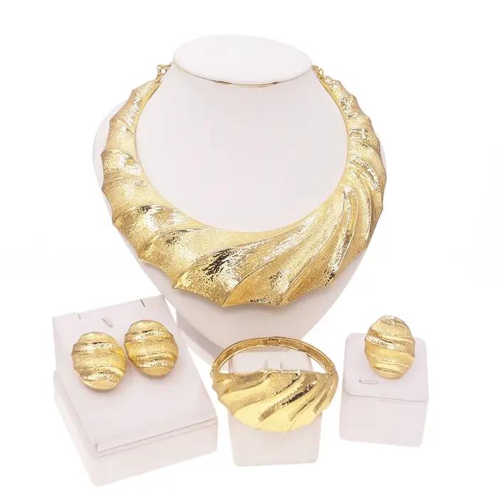 Ensembles de bijoux plaqués or de Dubaï pour femmes