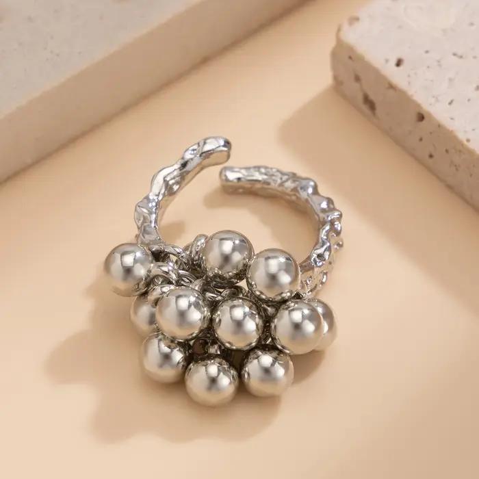 IngeSight.Z – petite bague boule CCB au Design créatif pour femmes et hommes