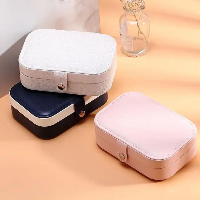 Boîte à bijoux portable en cuir pour bijouterie voyage organisation bijoux présentoir de bijoux pour femmes occasions spéciales