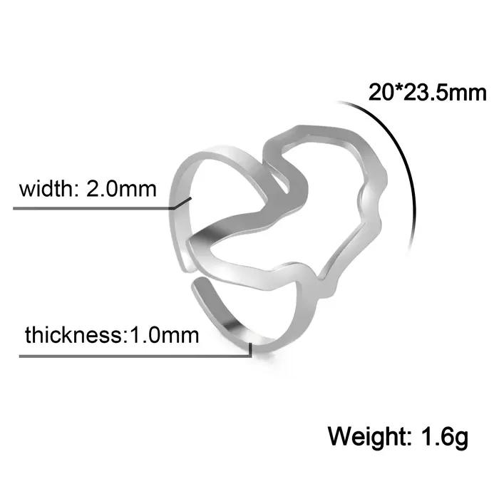 My Shape Bague carte africaine pour hommes et femmes, argent, or, document, acier inoxydable, Afriqu