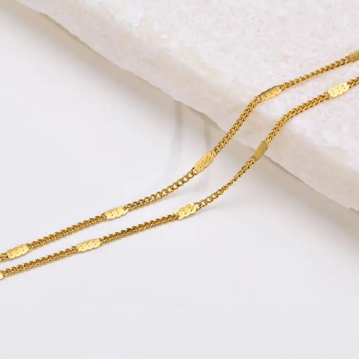 Bracelet en acier inoxydable doré cubain pour femme style moderne casual chic cadeau pour les occasions spéciales