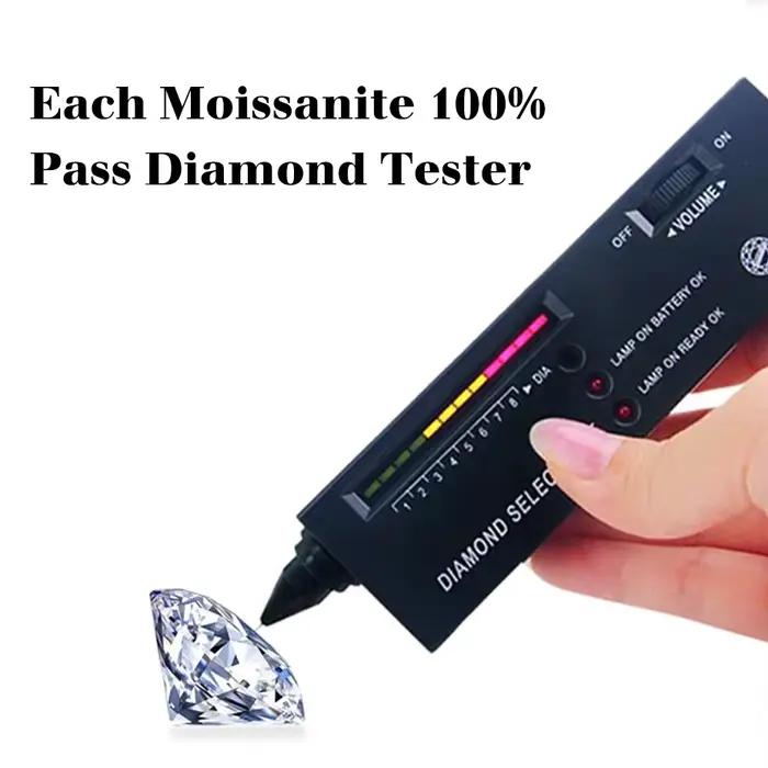 Bague en moissanite avec certificat pour femme